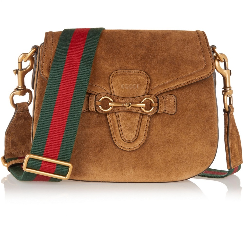 GUCCI medium tan lady web crossbody